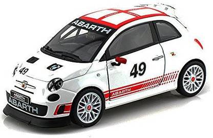 Bburago Fiat Abarth 500 #49 Assetto Course 1/24 Diecast Car Model By