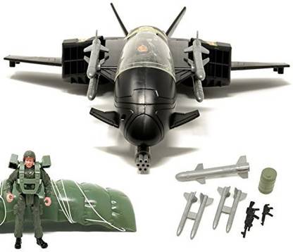 Generic BOLEY Defender Jet Plane and Army Men Play Set - Toy Plane and Toy Soldiers Army Set