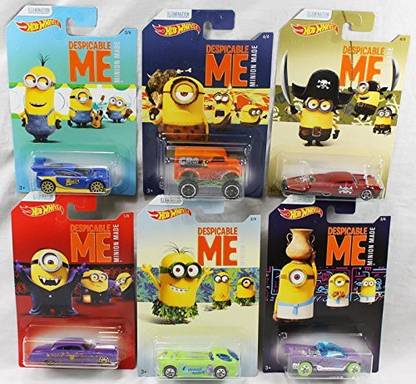 Generic Mattel Hot Wheels Minions Set Of 6 Despicable Me Minion Made