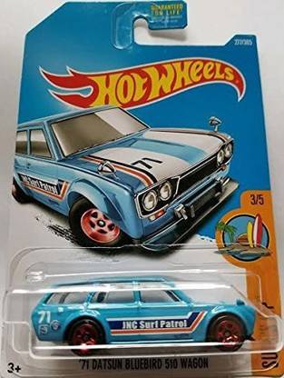 HOT WHEELS 2017 Surf's Up '71 Datsun Bluebird 510 Wagon 277/365, Blue