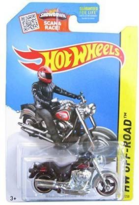 HOT WHEELS , 2015 HW Off-Road, Harley-Davidson Fat Boy Motorcycle [Black] Die-Cast Vehicle #82/250 by MATTEL