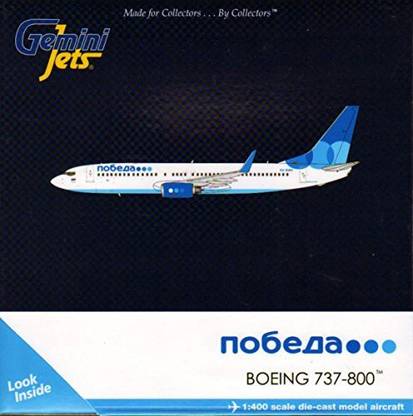 GeminiJets Gemini Jets Pobeda B737-800 1:400 Scale Airplane Model
