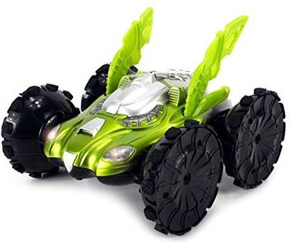 Velocity Toys Amphibious Aqua Beast Electric RC Stunt Car RTR, Works on Both Water and Land, 360 Degree Spins, Twists & Flips, W