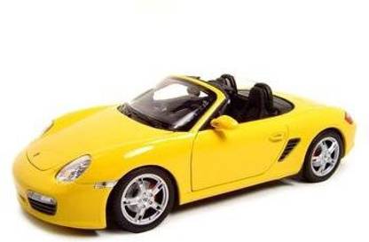 Generic Welly Porsche Boxster S Convertible Yellow 1/18 Diecast Model Car By