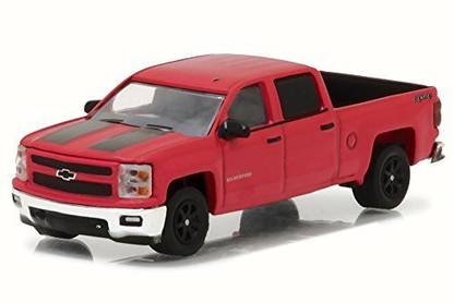Chevrolet 2015 Silverado Rally Edition in Victory Red with Black Stripes - Greenlight 27875 1/64 Scale Diecast Model Toy Car