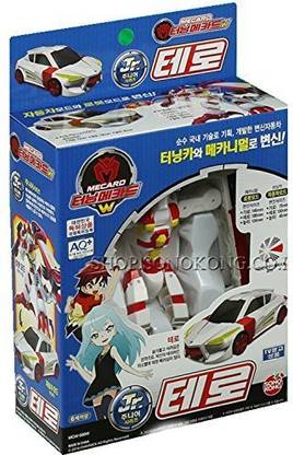 Generic Turning Mecard W Jr. TERO White Ver. Transforming Robot Car Toy Mecarnimal