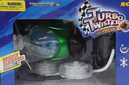 Mindscope Turbo Twister Light Up LED Stunt RC Remote Control Vehicle - Green (49 MHz)