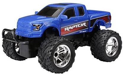 New Bright Chargers F/F Ford Raptor RC Vehicle Includes USB Cord & AA Batteries (1:18 Scale), Blue
