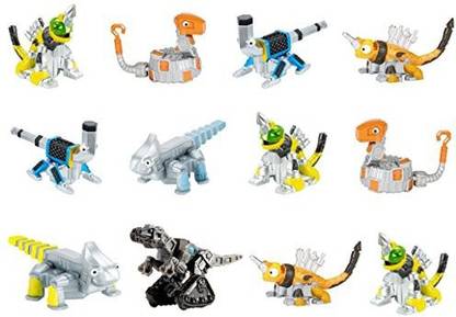 DINOTRUX Reptool Rollers (12 Pack) Revvit, Click-Clack, Otto Wrenches, Towaconstrictor, Ace, Wrenchtools, & Scraptor Rolling Veh