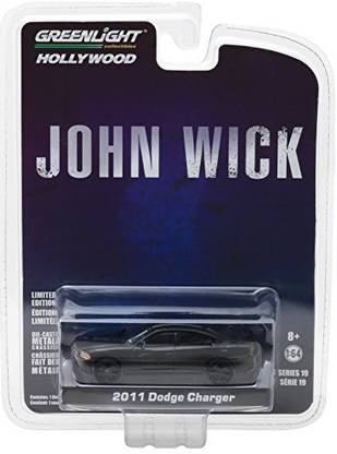 Greenlight New 1:64 Hollywood Series 19 Collection - John Wick (2014) - 2011 Dodge Charger SXT - Black Diecast Model Car By Gree