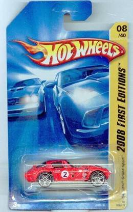HOT WHEELS 2008-008/172 First Editions 08/40 RED Corvette Grand Sport 1:64 Scale