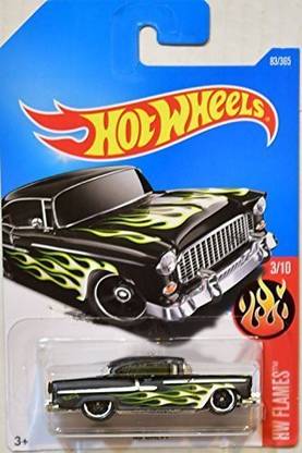 HOT WHEELS 2017 HW Flames '55 Chevy 83/365, Black