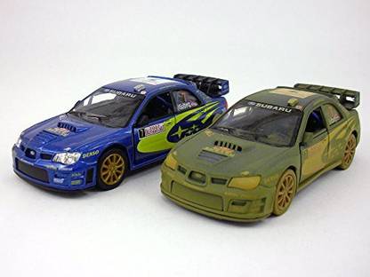 Kinsmart Set of 2 Subaru 2007 Impreza WRC 1/36 Scale Diecast Metal Model - BLUE