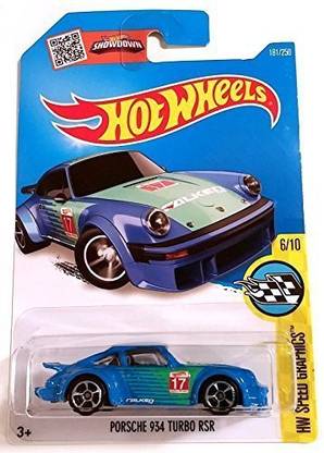 HOT WHEELS 2016 HW Speed Graphics Porsche 934 Turbo RSR 181/250, Blue