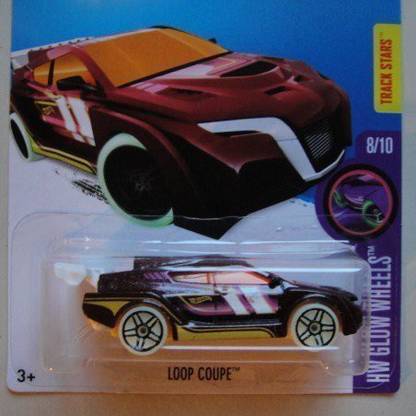HOT WHEELS HOT WHEELS HW GLOW WHEELS 8/10 LOOP COUPE 53/250 SHOWDOWN INTERNATIONAL CARD