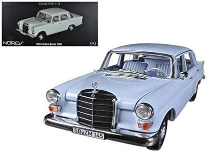 Generic Norev 1966 Mercedes-Benz 200, Light Blue - 183575 - 1/18 Scale Diecast Model Toy Car