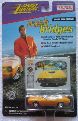 Generic JOHNNY LIGHTNING NASH BRIDGES '71 CUDA DIECAST CAR 1:64