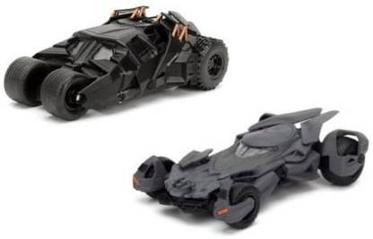 Generic NEW 1:32 JADA TOYS DISPLAY COLLECTION - BLACK METALS BATMAN V SUPERMAN & THE DARK KNIGHT BATMOBILE (2 CARS SET) Diecast Model Car By Jada Toys (Without Retail Box)