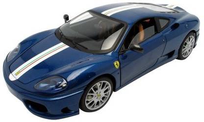 HOT WHEELS Ferrari 360 Modena Challenge Stradale Blue Elite Edition 1/18 Diecast Model Car By Hotwheels