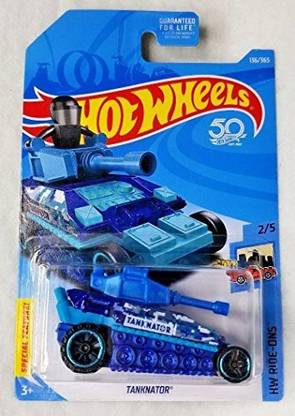 HOT WHEELS 2018 50th Anniversary HW Ride-Ons Tanknator (Tank Car) 136/365, Blue