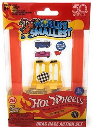 Worlds Smallest World's Smallest Hot Wheels Drag Race Action Set