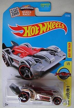 HOT WHEELS 2016 HOT WHEELS HW TOOL-IN-1 SERIES 1/5 CHROME/RED TOOLIGAN 31/250 SHOWDOWN SCAN & RACE CARD
