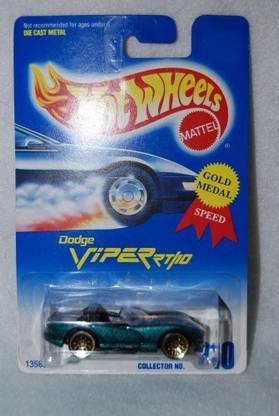 HOT WHEELS Green Metalflake Dodge Viper RT/10 #210 Gold Medal Gold Lace 1:64 Scale