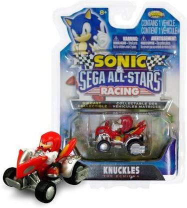Jazwares Knuckles the Echidna ~3" Diecast Mini Racer: Sonic All Stars Racing Vehicle