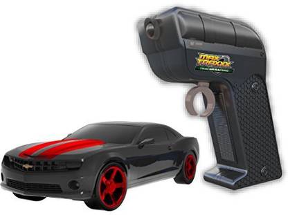 Max Traxxx R/C Tracer Racers High Speed Remote Control 1:64 Scale Officially Licensed Chevy Camaro - Black, Channel B