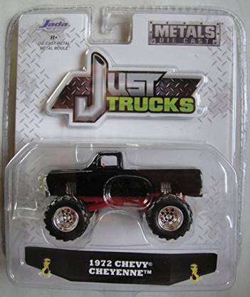 Jada Toys JADA JUST TRUCKS 1:64 SCALE BLACK 1972 CHEVY CHEYENNE