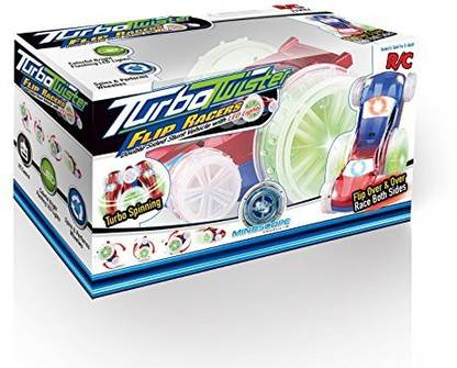 Mindscope Turbo Twister Flip Racer Red/Blue Radio Control RC Light Up LED Stunt Action Vehicle