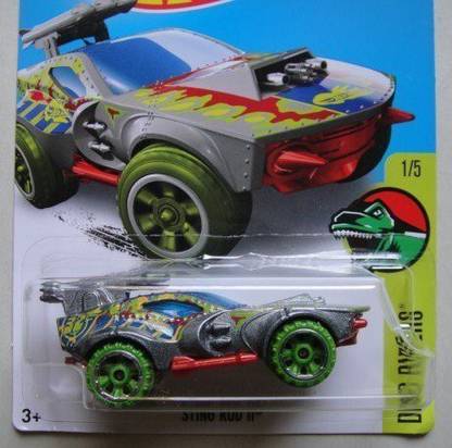 HOT WHEELS HOT WHEELS DINO RIDERS 1/5 GRAY STING ROD II 246/250 SHOWDOWN SCAN & RACE CARD