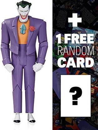 Dc Universe Batman The Joker 6 Collectibles The Animated Series Action Figure + 1 Free Official Trading Card Bundle