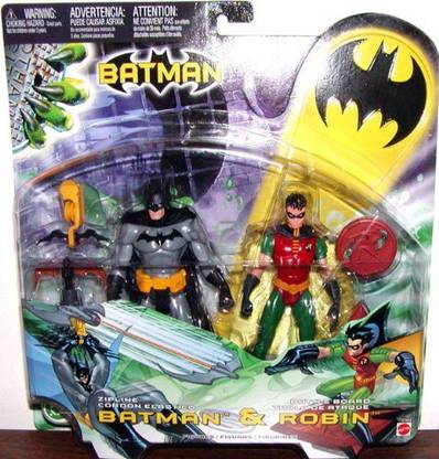 BATMAN Zip Line And Battle Board Robin 2 Pack Mattel 2003