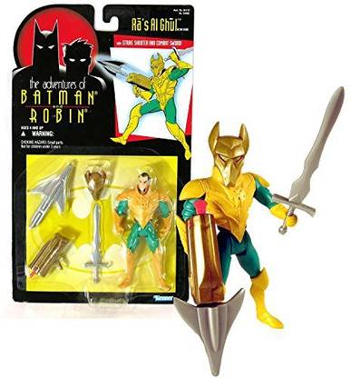 BATMAN Kenner Year 1995 Dc Comics The Adventure Of And Robin Animated Series 5 Inch Tall Action Figure - Ra'S Al Ghul With Mask, Combat Sword And Strike Shooter