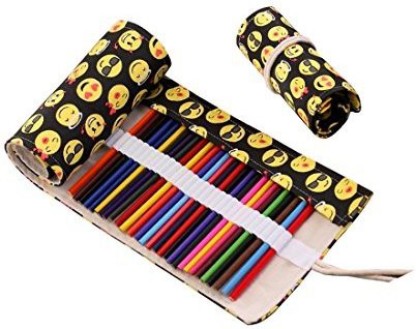 Bonarty Canvas 36 Colored Pencils Wrap Travel Pencil Holder Roll Case Gel Pen Holder