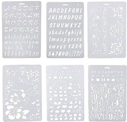 KisSealed Plastic DIY Painting Stencils Drawing Templates for Journaling,Scrapbooking, Drawing and Art Projects