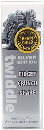 Twiddle Fiddle, Scrunch And Shape Fidget Toy, Silver