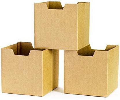 Generic Sprout Cardboard Cubby Bins, 3 Pack