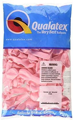 Qualatex La Balloons 43575 5" Pink Latex Balloons (100 Pack)
