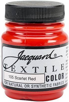 Jacquard Products Textile Color Fabric Paint, 2.25-Ounce, Scarlet Red