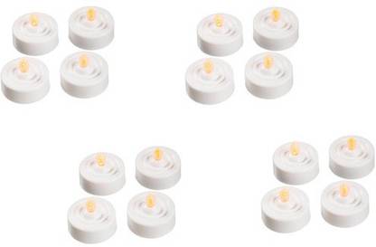 SLICETER Pack of 6 Flameless & Smokeless Colouful Frickling Tea Light Candles Burning Time-5-7 Hours For All Occassions & All Functions Candle