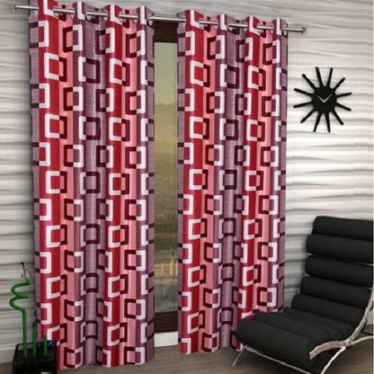 RFH 155 cm (5 ft) Polyester Window & Door Curtain (Pack Of 2)