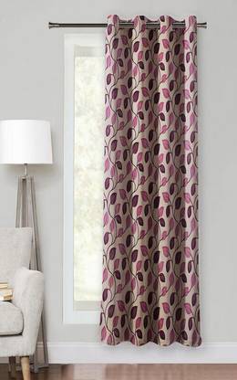 Optimistic Home Furnishing 150 cm (5 ft) Polyester Window Curtain Single Curtain