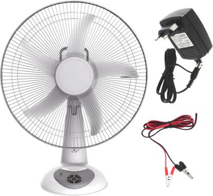 Sun Glow Solar AC/DC/SOLAR 16''ALL IN ONE (WITHOUT BATTERY & PANEL) WITH LED with 1 Year Warranty 1500 Table Fan
