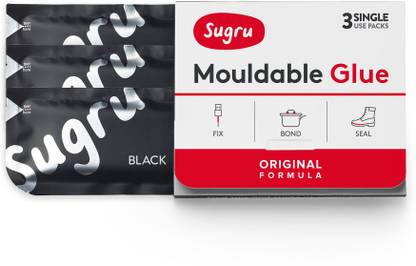 Sugru Mouldable Glue Black (3 Pack) Adhesive
