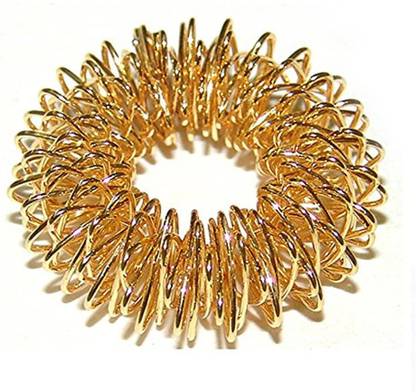 Health Raksha Acupressure Finger Ring | Acupressure Pain Therapy Finger Massager Circulation Rings | Finger Care Massager | Golden Acupressure Pain Therapy Finger Massager Circulation Rings | Acupressure Massage Ring Massager