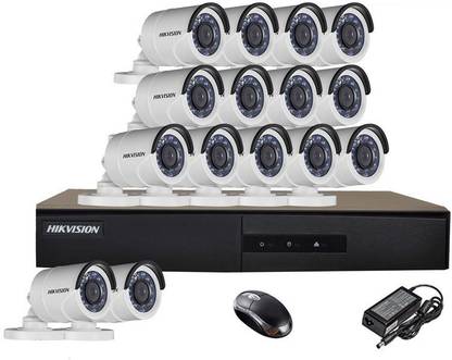 HIKVISION HIKVISION 2MP 16CH DVR DS-7B16HQHI-K1OR DS-7116HQHI-K1 1PCS BULLET CAMERA 2MP DS-2CE1ADOT-IRP OR DS-2CE1ADOT-IRP/ECO 15PCS CAMERA 1080 RESOLUTION Security Camera