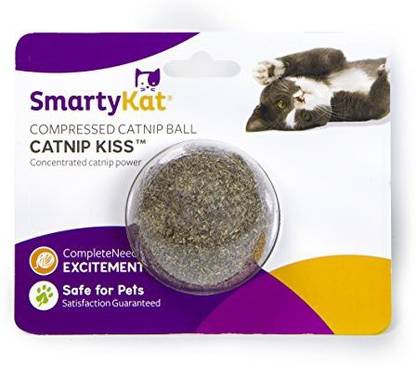 SmartyKat Catnip Kiss Cat Toy Compressed Catnip Ball Plastic Ball For Cat