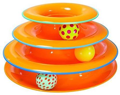 Petstages Tower Of Tracks Ball And Track Interactive Toy For Cats, Fun Cat Game By Plastic Ball For Cat
